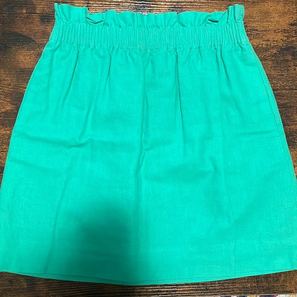 Green JCrew Paper Bag Skirt - Picture 1 of 3